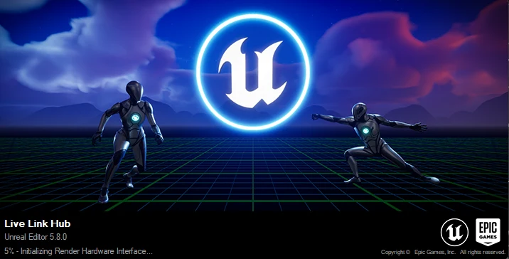 Live Link Hub — Capture Manager view with takes selected, ingesting into the Unreal project