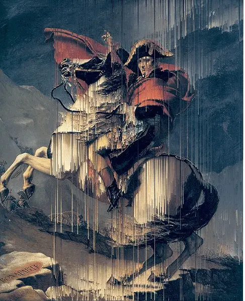 One version of Napoleon Crossing the Alps